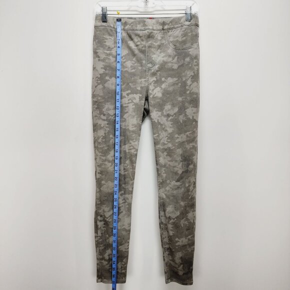 New Spanx Jean-ish Ankle Leggings Stone Wash Camo Pull On Stretch Medium Pants - Picture 5 of 11